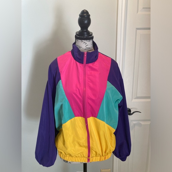 90’s Multi Colour Windbreaker Jacket - Picture 1 of 3